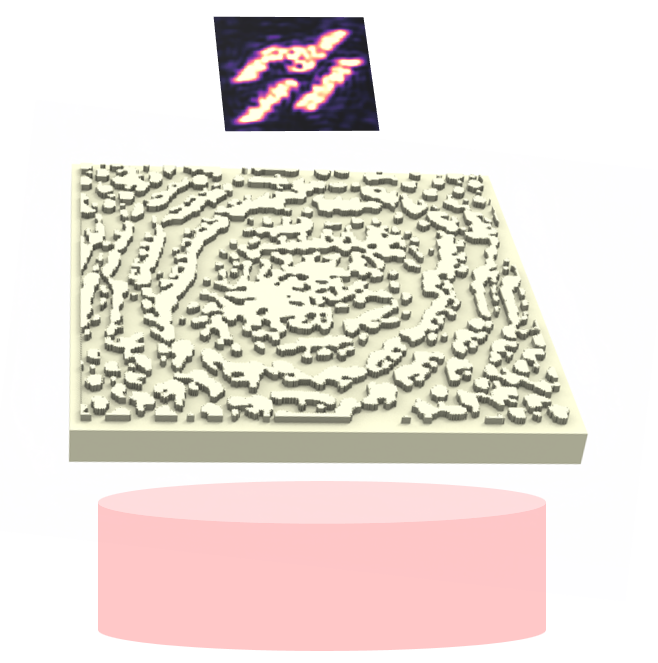 Diffractive metasurface inverse design with topology optimization