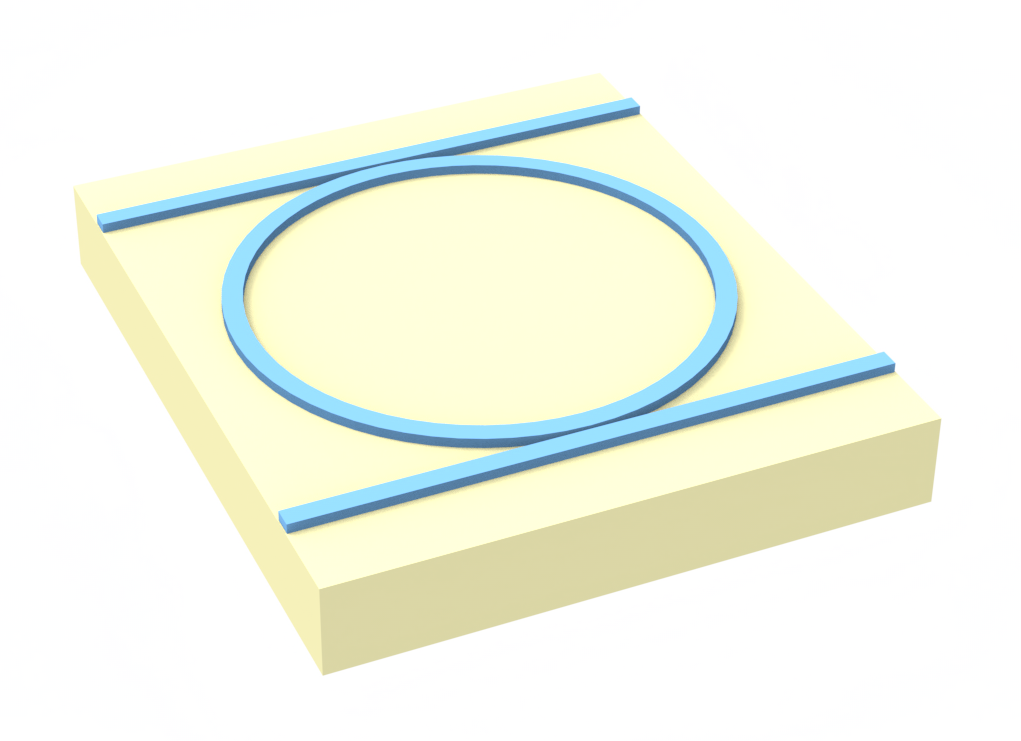 Microring resonator add-drop filter